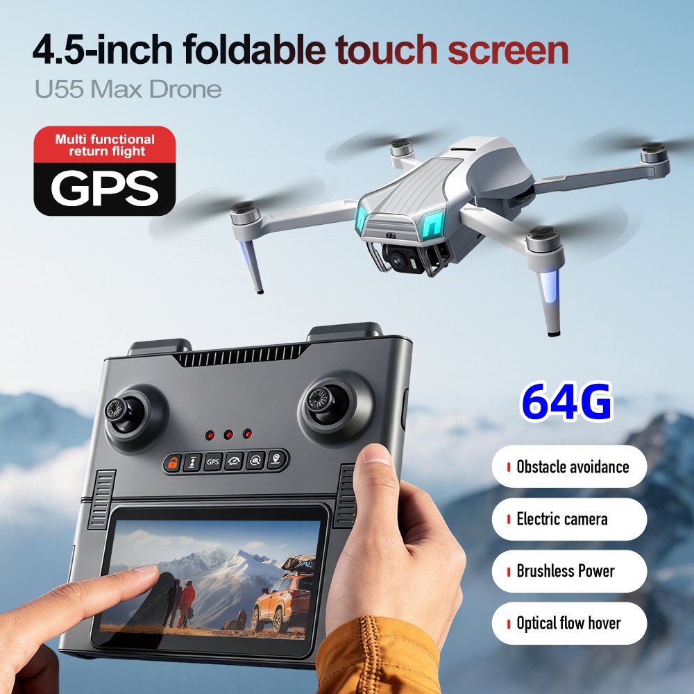 NCZOBOE U55 RC Drone HD Dual C - Drone Gimbal 3 Axis 评论和价格